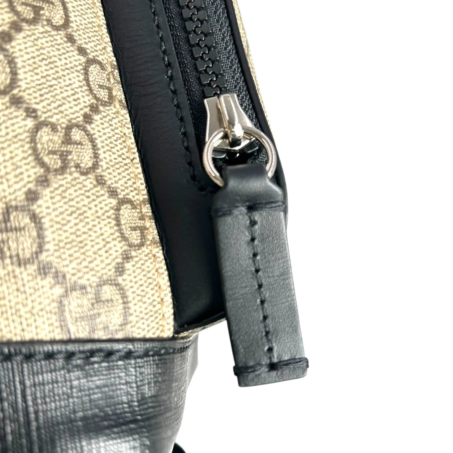 GUCCI GG Supreme Canvas Small Backpack - Beige and Black 