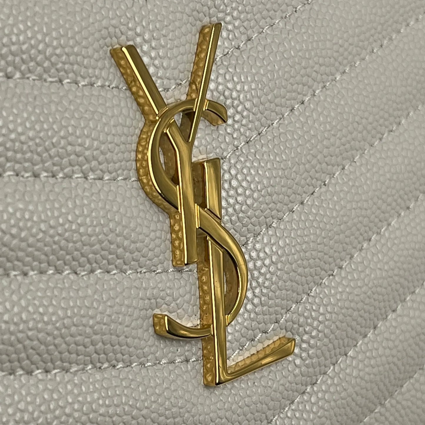 Saint Laurent Lou Mini Shoulder Bag - White 