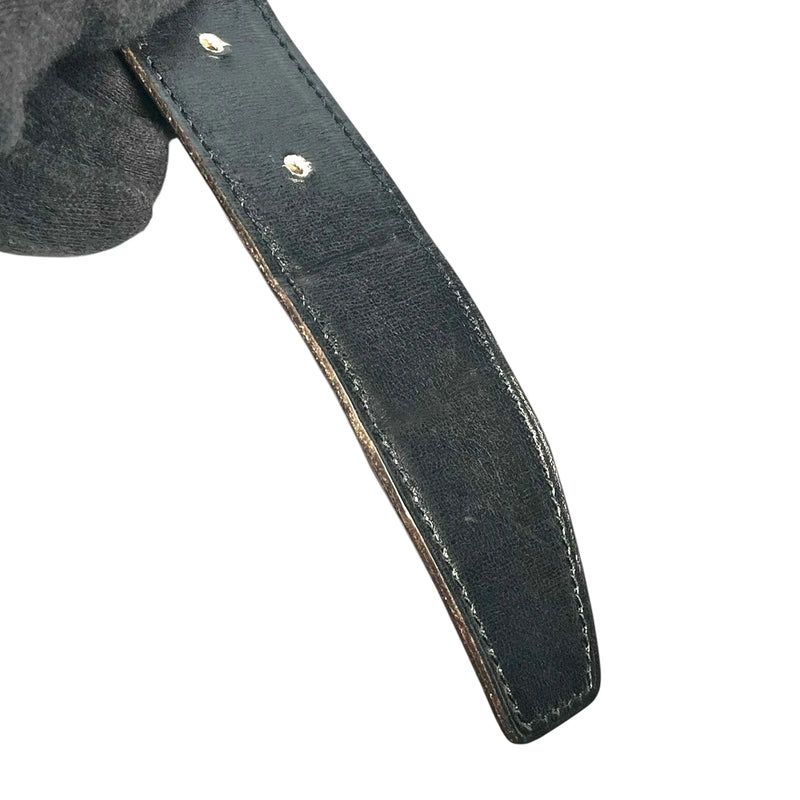 Hermès コンスタンス レザー ベルト □H刻印（2004年製）- ブラック × ブラウン