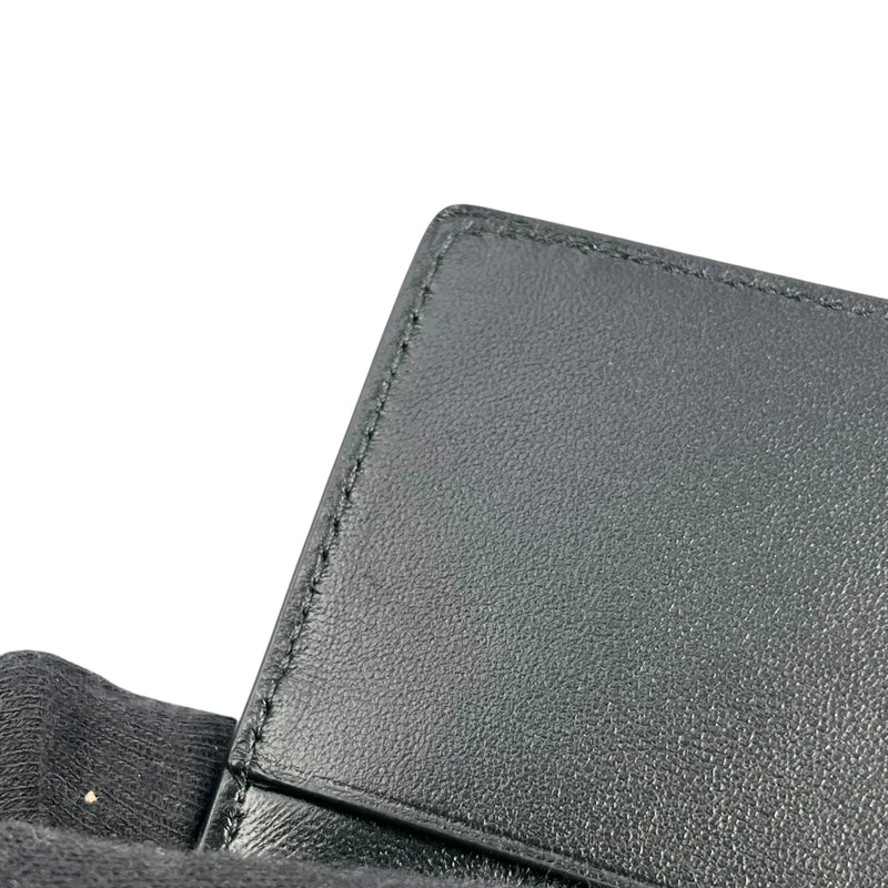 BALENCIAGA Crocodile Paper Card Case - Black 