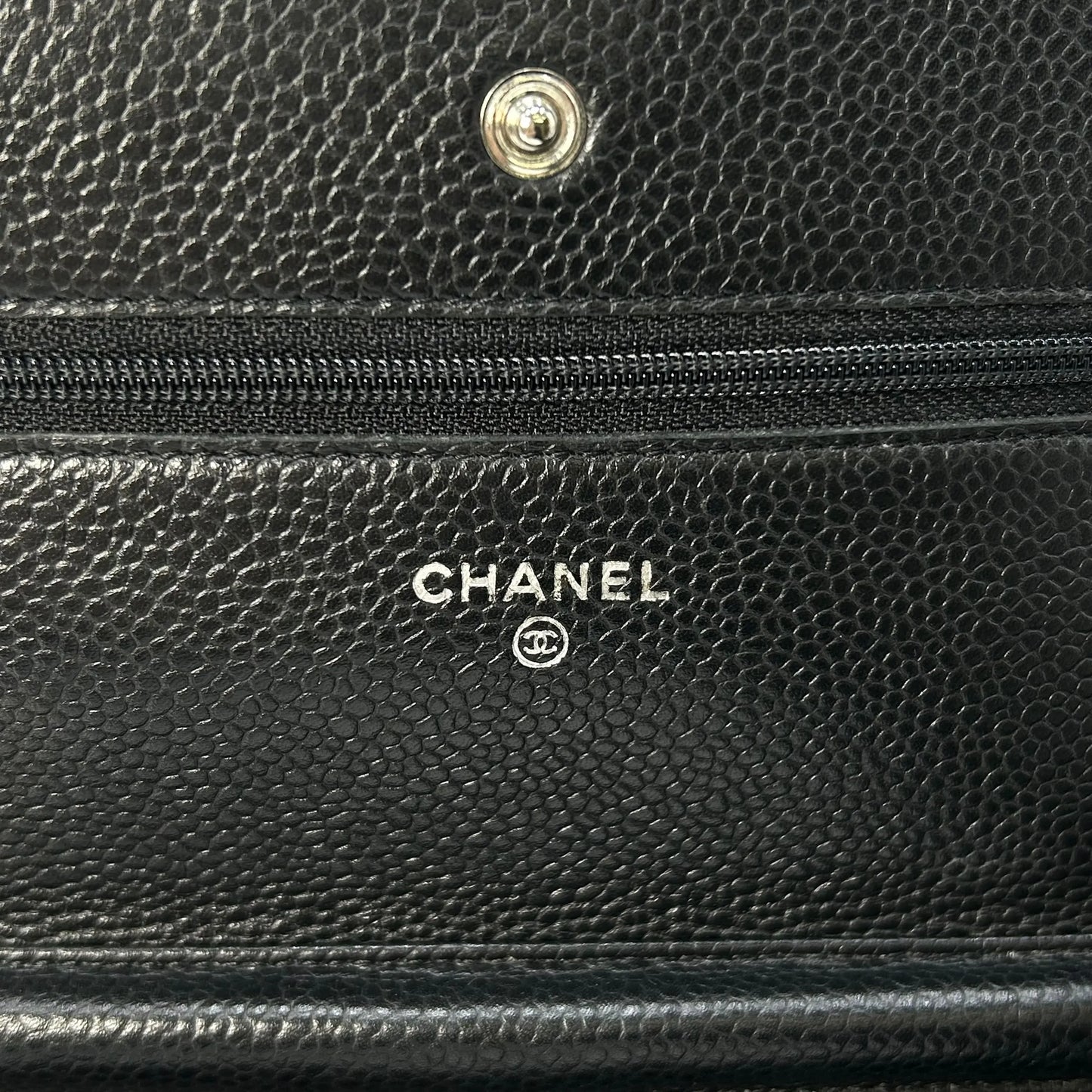 CHANEL マトラッセ キャビアスキン チェーンウォレット - ブラック - 34883