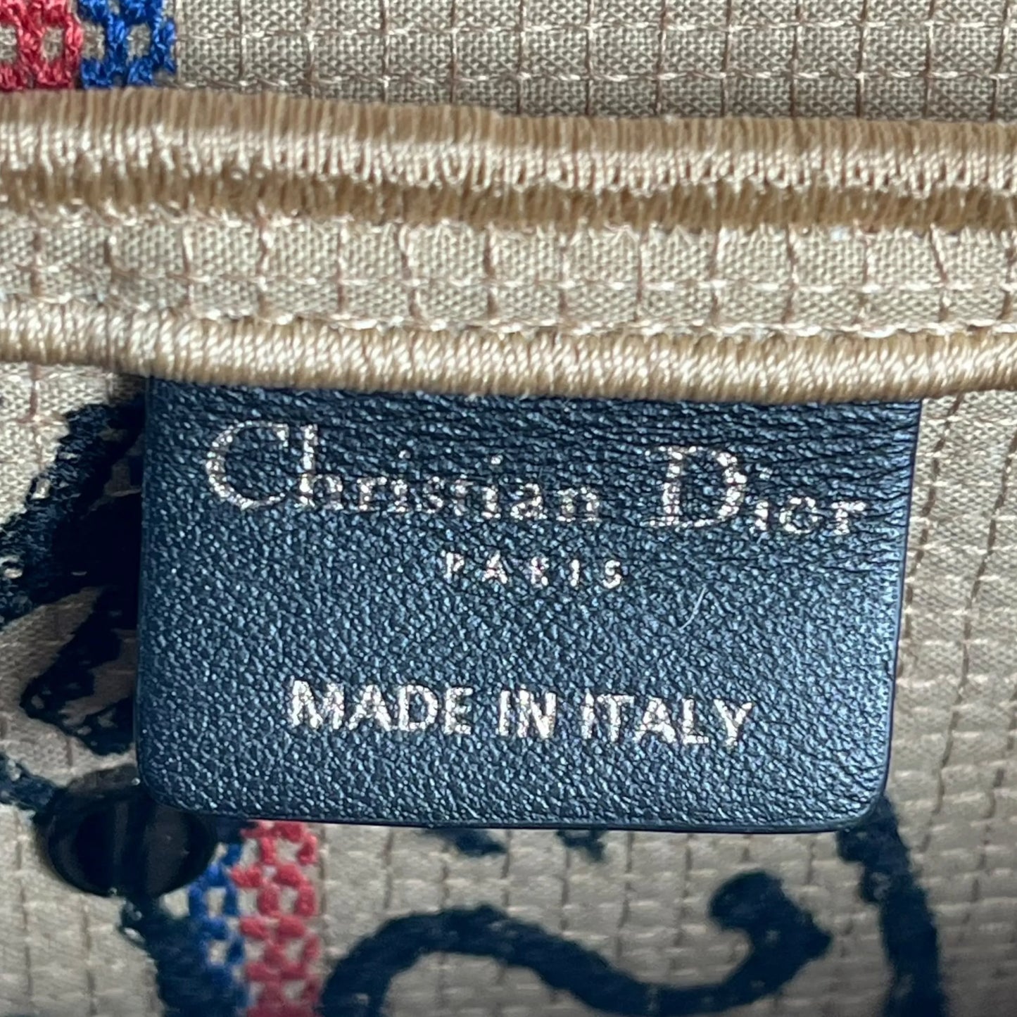 Dior Saddle Jute Canvas Embroidered With Dior Union Motif Hand Bag - Beige 