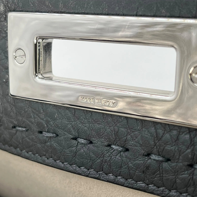 FENDI Peekaboo Leather Handbag/Shoulder Bag - Grey 