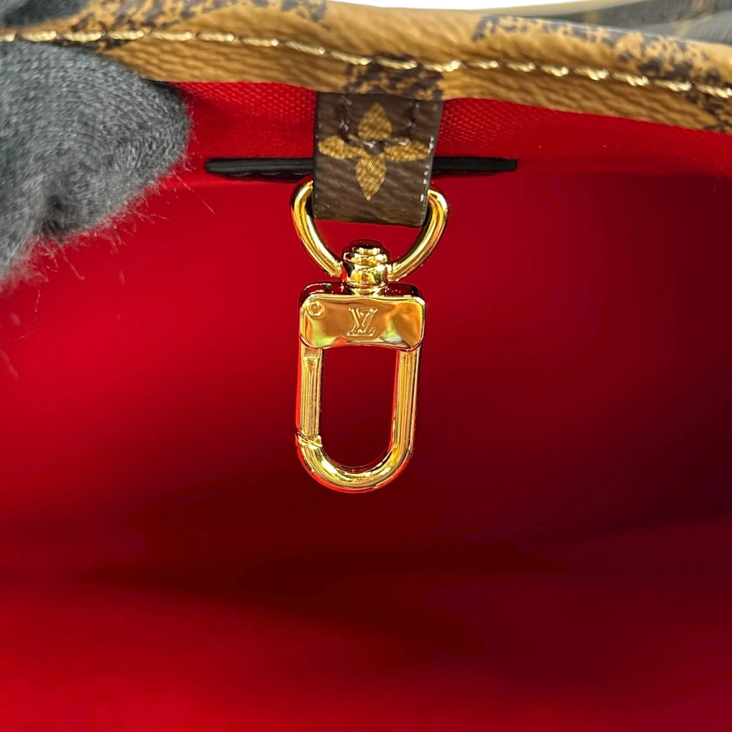 Louis Vuitton モノグラム キャンバス リバース ジャイアント オンザゴーMM ハンドバッグ ショルダーバッグ - ブラウン - 34948