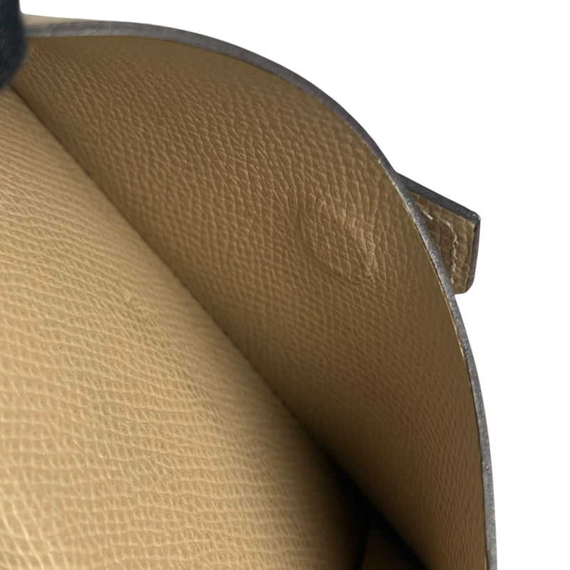 HERMES Bearn Mini Business X Stamp (2016) Card Holder Compact Wallet Bifold Wallet - Beige 