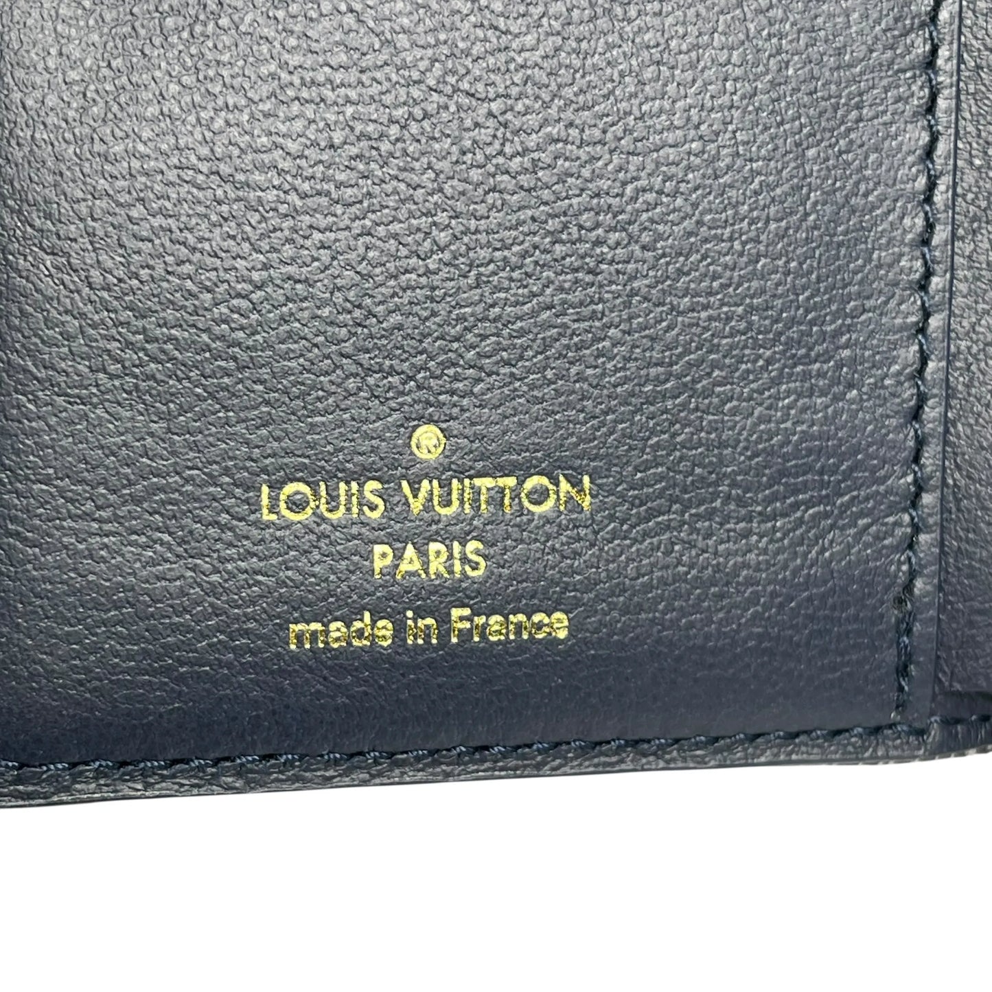 LOUIS VUITTON Portefeuille Lou Monogram Compact Wallet Bi-fold Wallet - Navy 