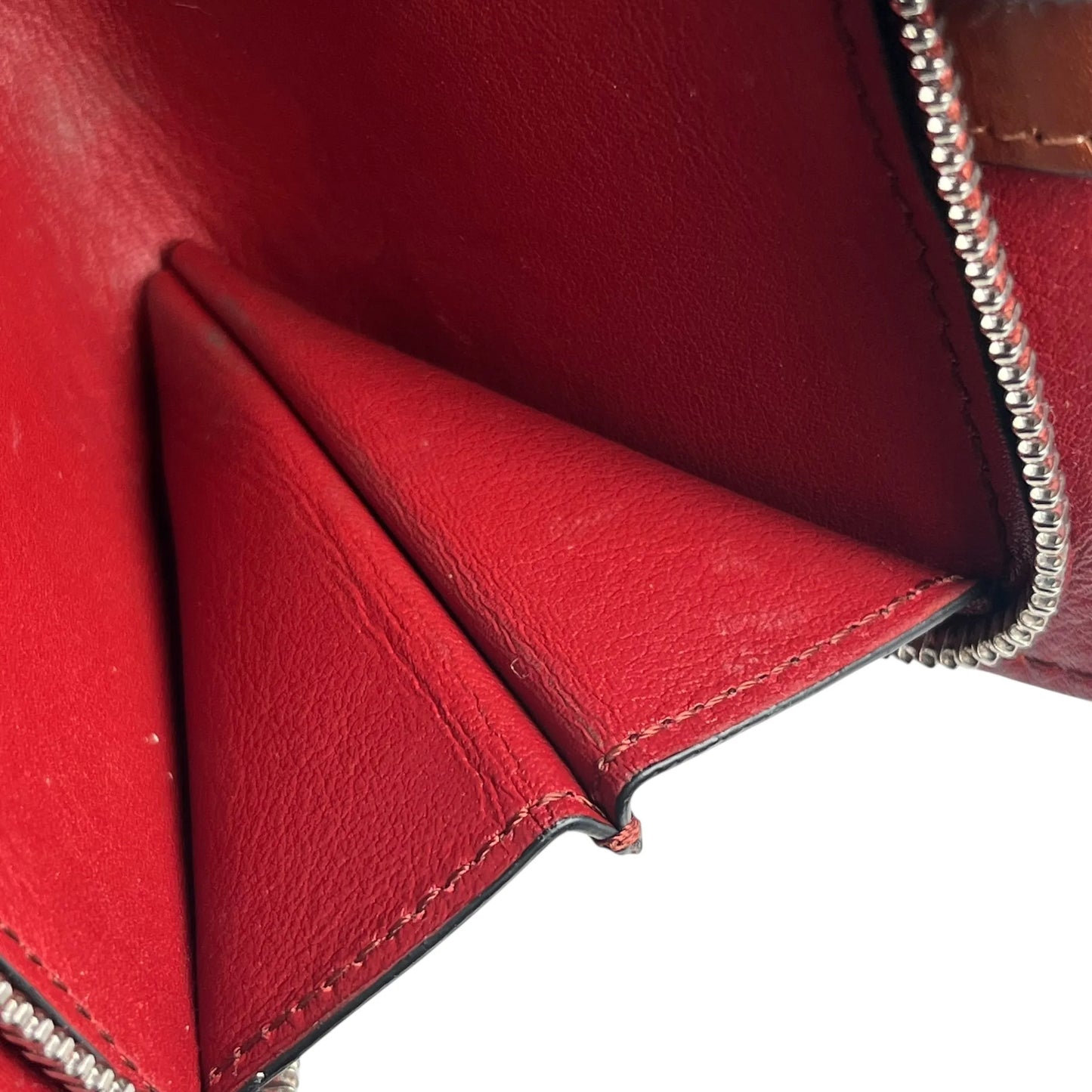 Loewe Calfskin Vertical Compact Wallet - Brown 