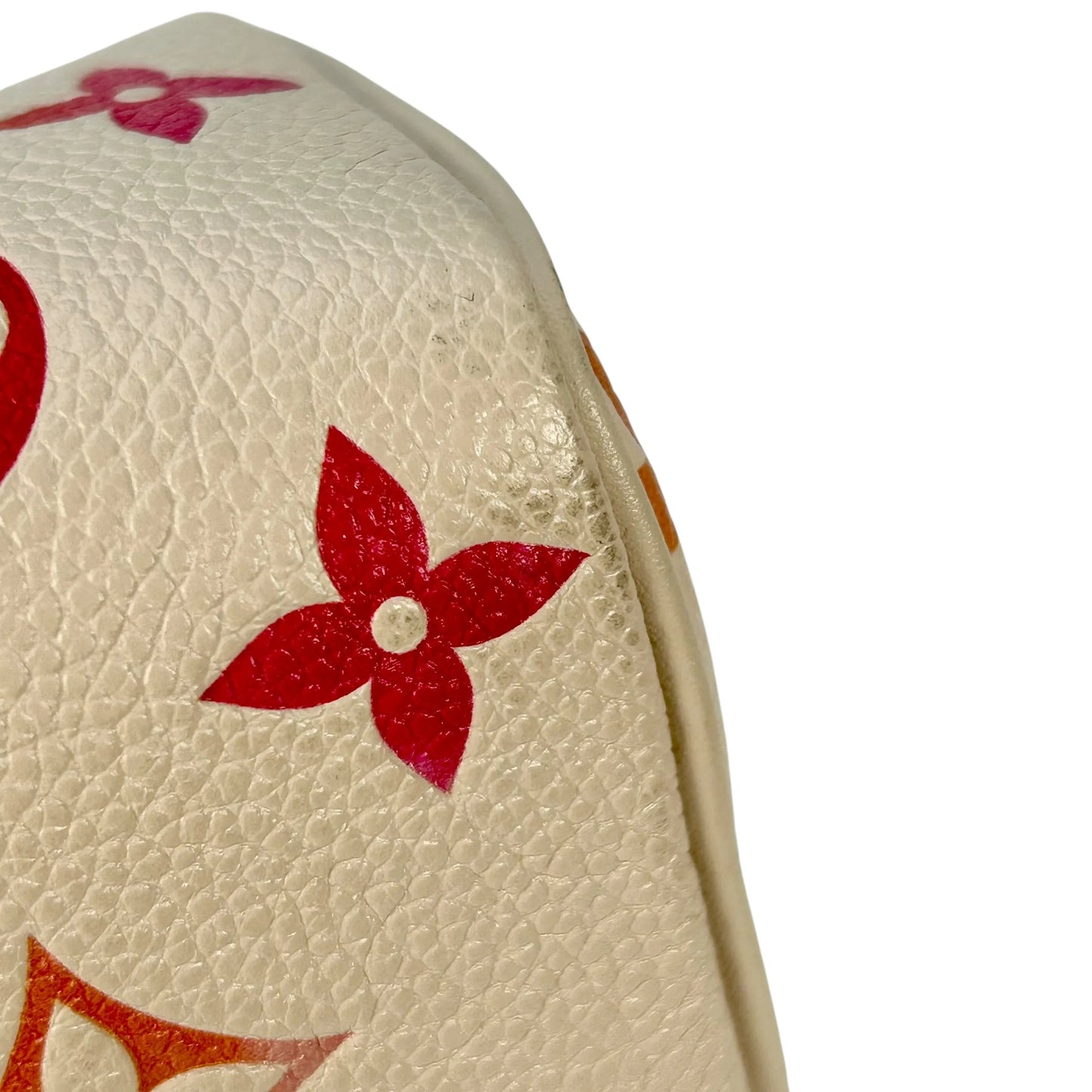 LOUIS VUITTON Nano Speedy Monogram Empreinte Handbag/Shoulder Bag - White 