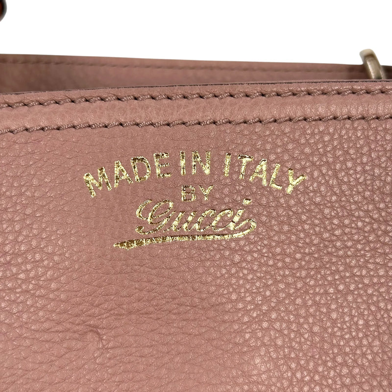 GUCCI Bamboo Leather Handbag/Shoulder Bag - Pink 