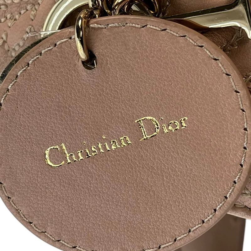 Christian Dior Lady Dior Lambskin Handbag/Shoulder Bag - Pink