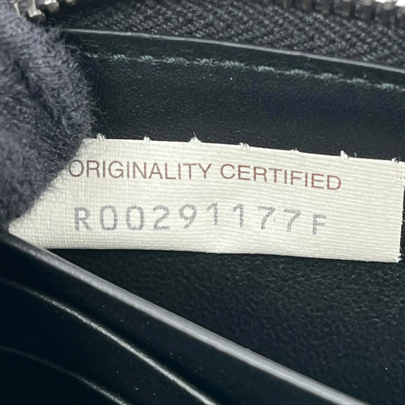 BOTTEGA VENETA Intrecciato Round Zip Leather Long Wallet - Black 