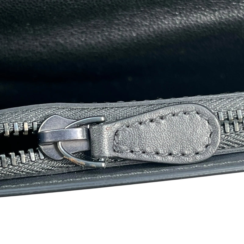 BOTTEGA VENETA Intrecciato Leather Bi-fold Long Wallet - Black 