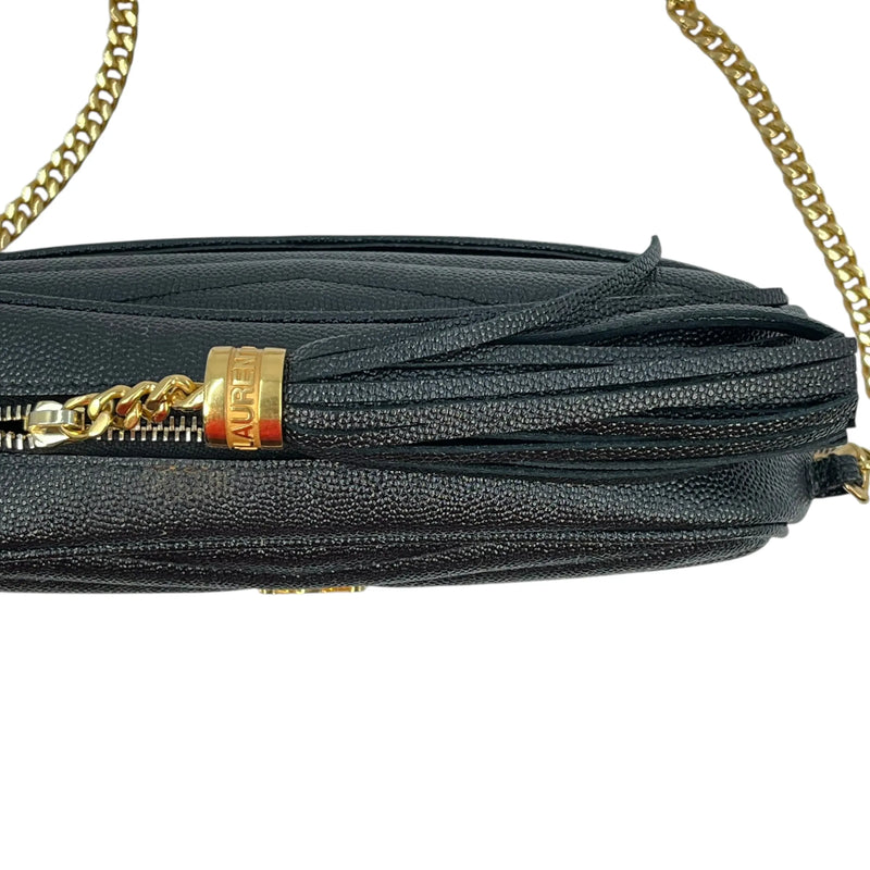 Saint Laurent Lou Mini Bag Calfskin Chain Shoulder Bag - Black 