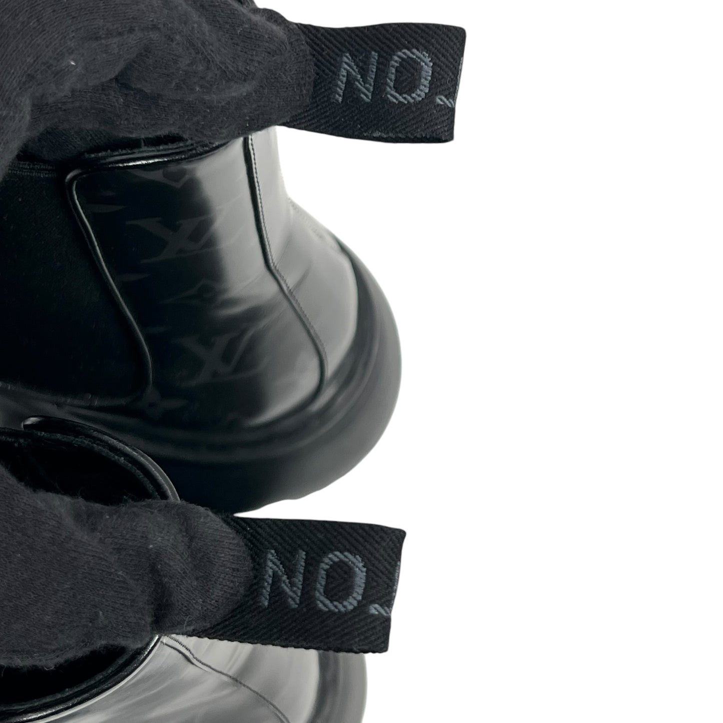 Louis Vuitton Black Leather Boots Men's Shoes - Black 