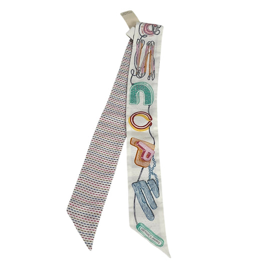 Hermès Twilly Scarf Kanta Chevaloscope Neon - White x Multicolor 