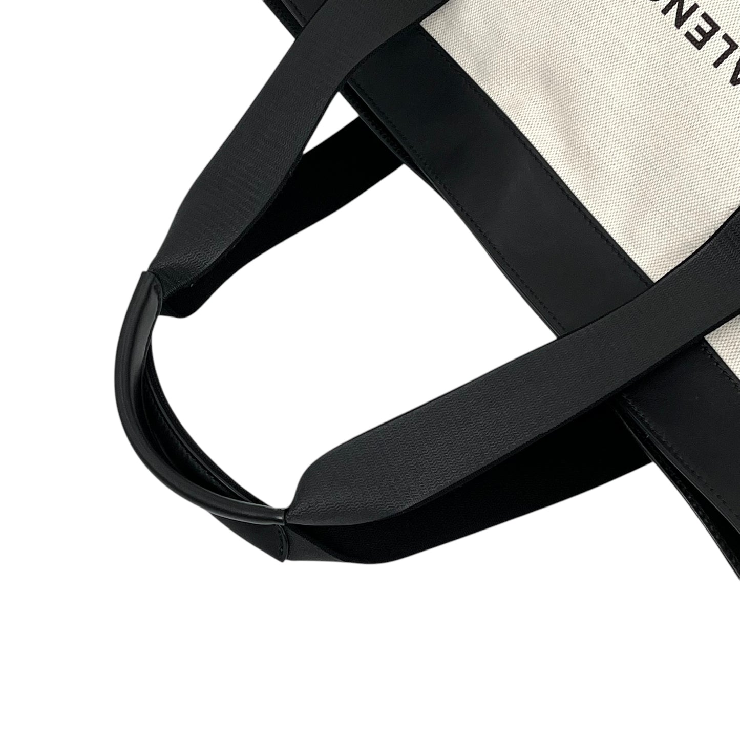 BALENCIAGA Canvas Navy Tote Bag - Cream x Black 