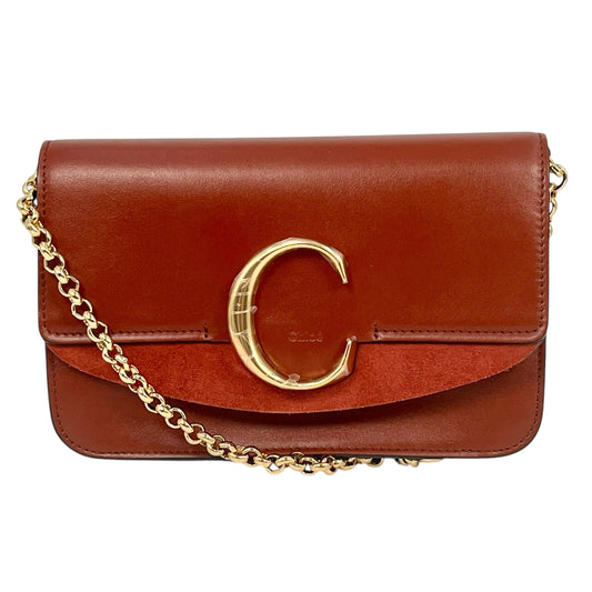 Chloé C チェーン ショルダーバッグ - ブラウン
