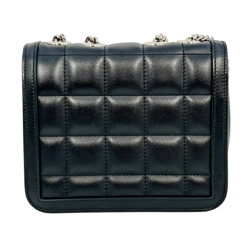 GUCCI Deco Leather Mini Chain Shoulder Bag - Black 