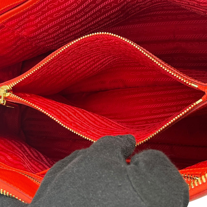 PRADA Galleria Saffiano Leather Handbag - Red 
