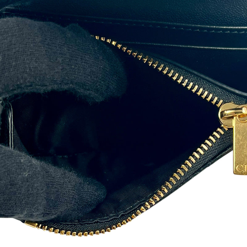 Dior Caro XS Bifold Compact Wallet - Black