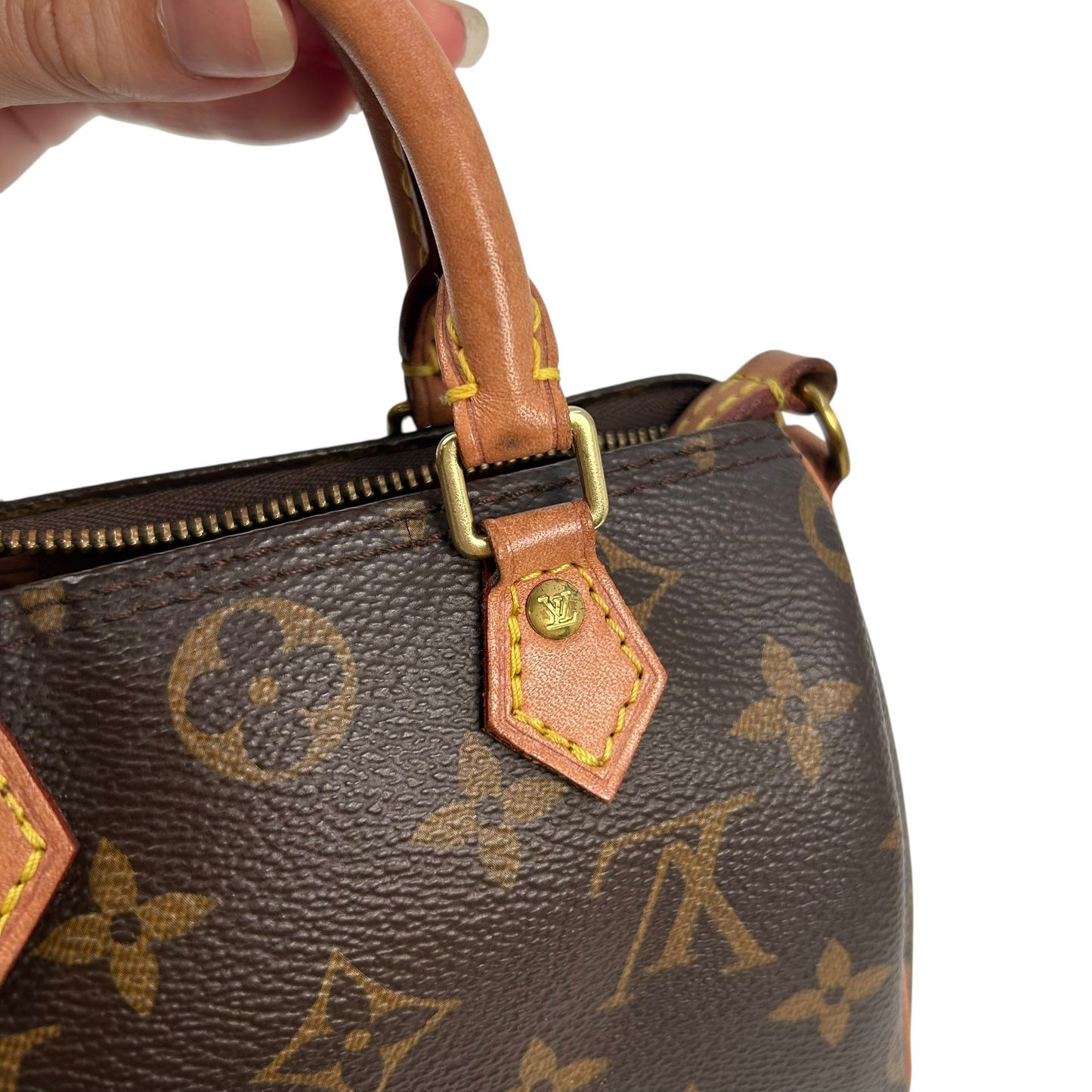 Louis Vuitton モノグラム キャンバス ナノ スピーディ ミニバッグ ショルダーバッグ - ブラウン