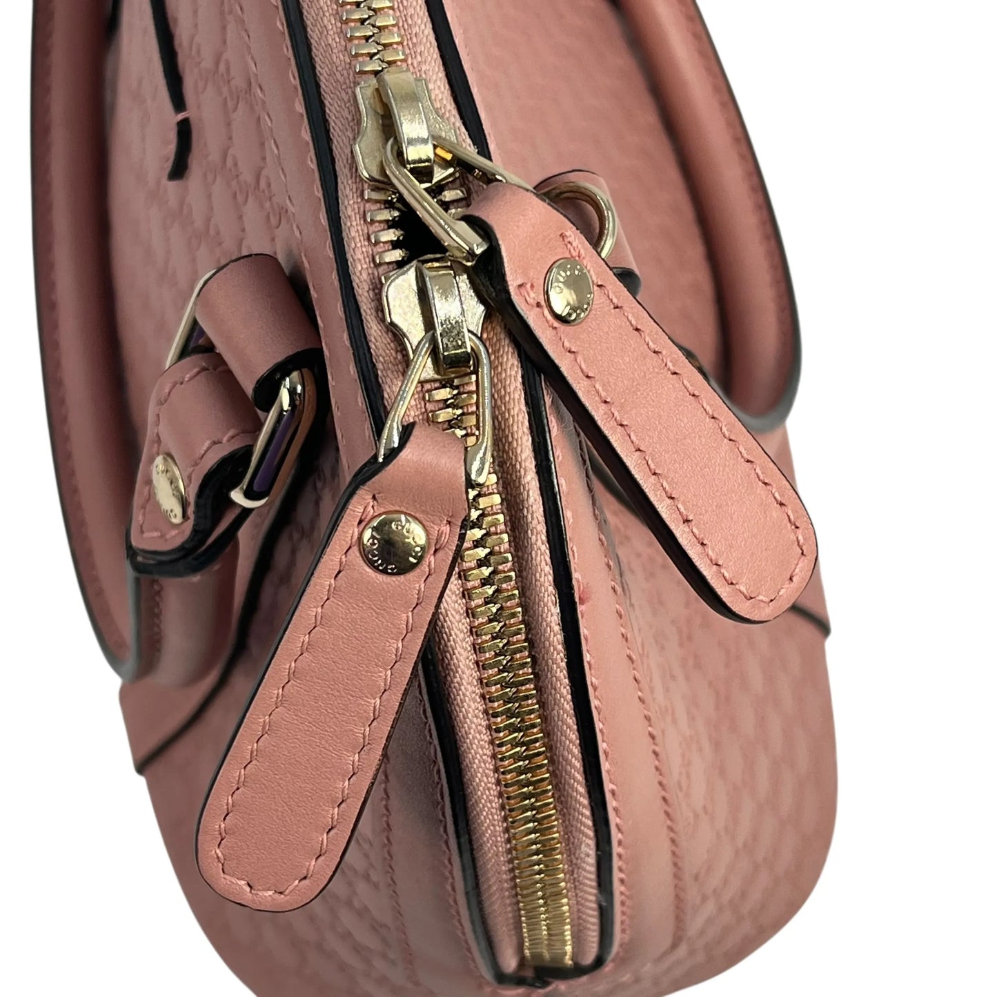 GUCCI Micro Guccissima Dome Handbag/Shoulder Bag - Pink 