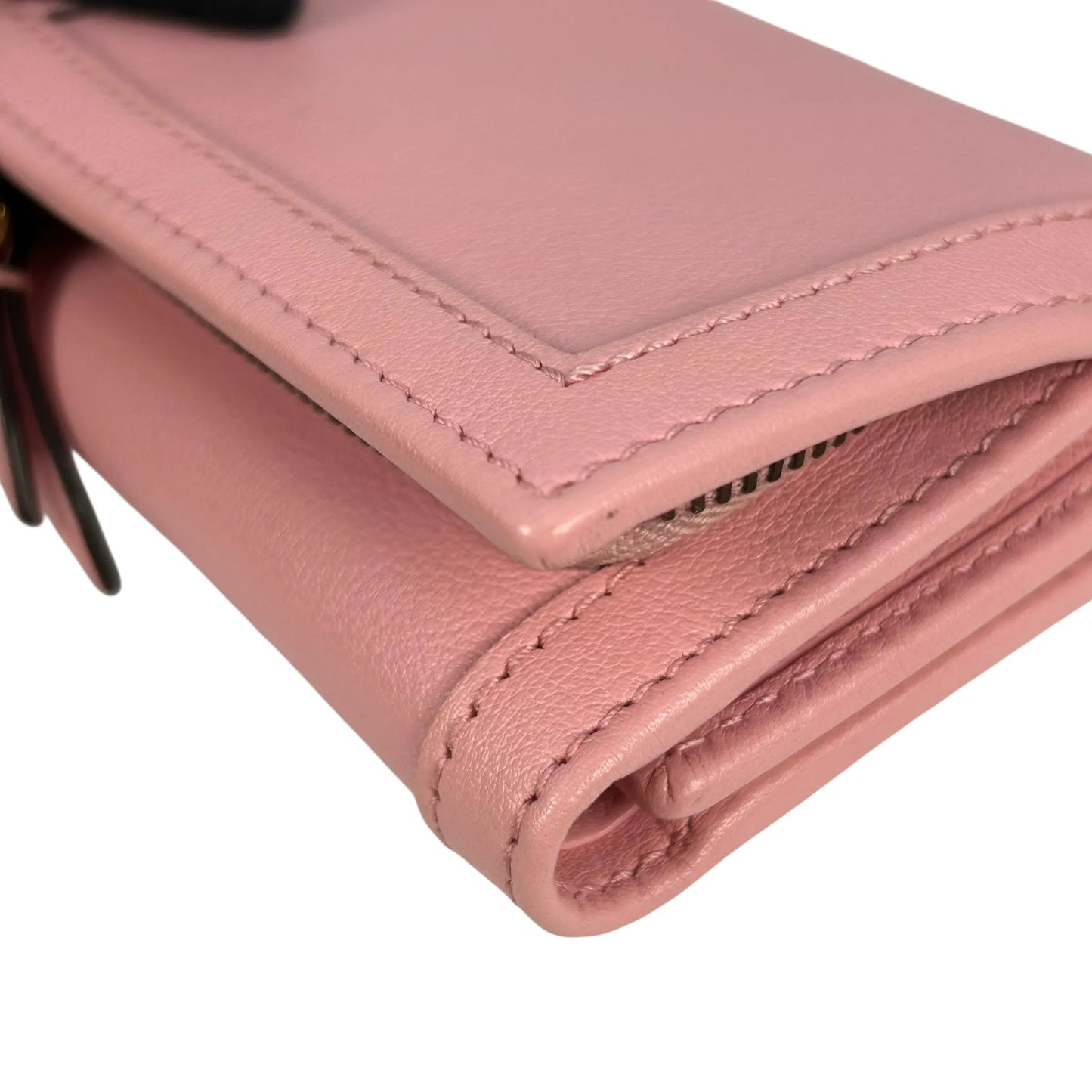 GUCCI GG Marmont Bamboo Tri-fold Compact Wallet - Pink 