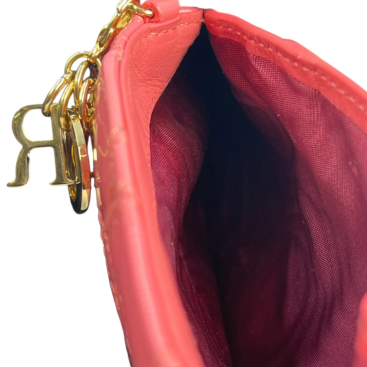 Dior Lady Dior Lotus Compact Wallet - Pink 