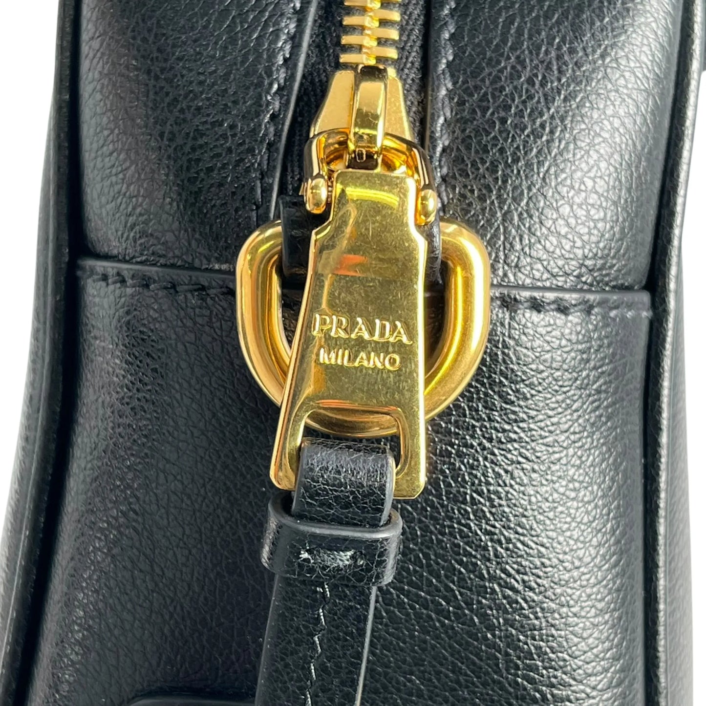 PRADA Saffiano Leather Shoulder Bag - Black 