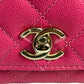 CHANEL ココ ハンドル 19XXS キャビアスキン ハンドバッグ - ピンク
