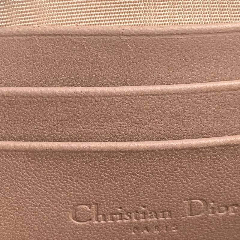 Dior レディディオール コールイン フォンケース カナージュ ラムスキン ショルダーバッグ - ピンク