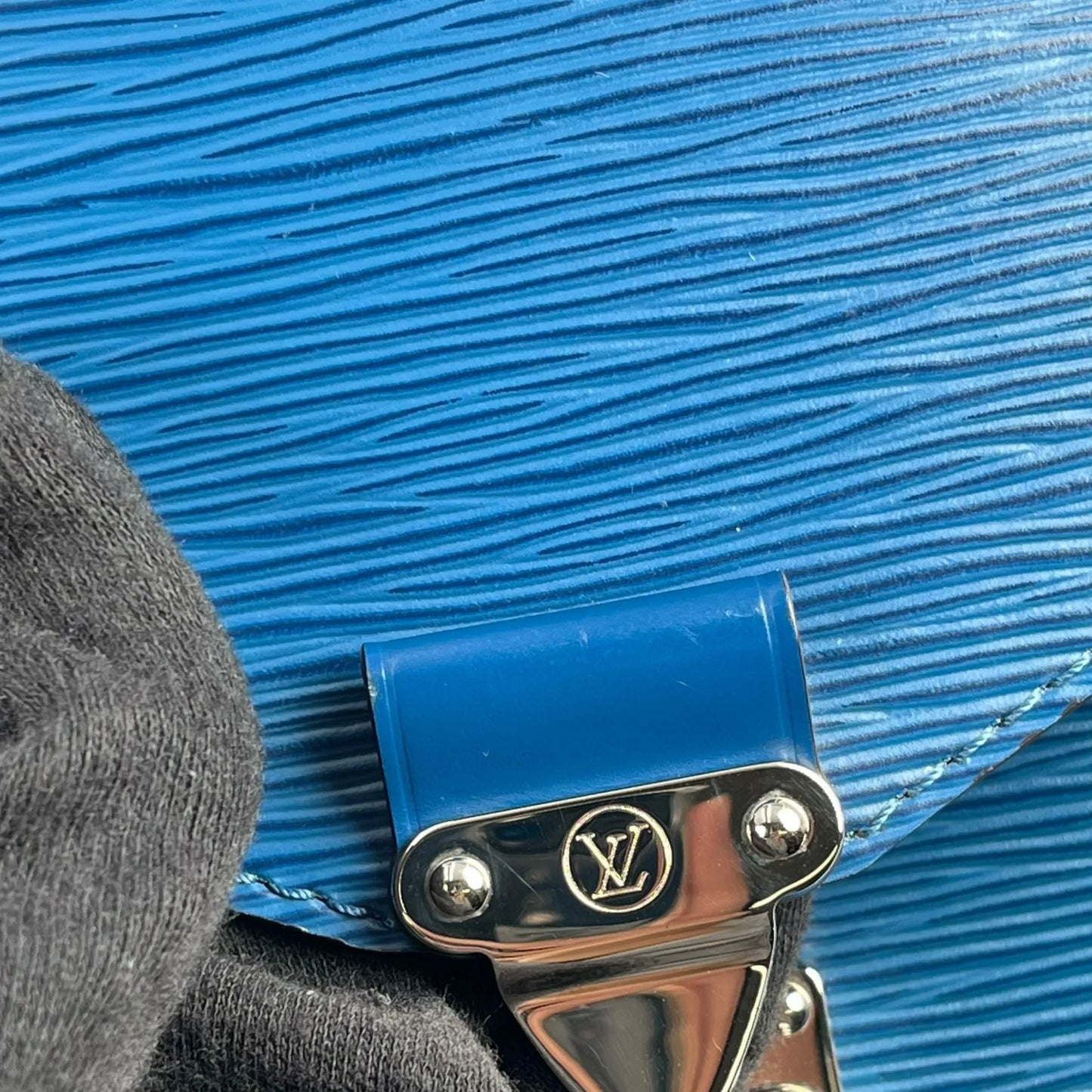 Louis Vuitton Epi Leather Monceau BB Handbag - Blue 