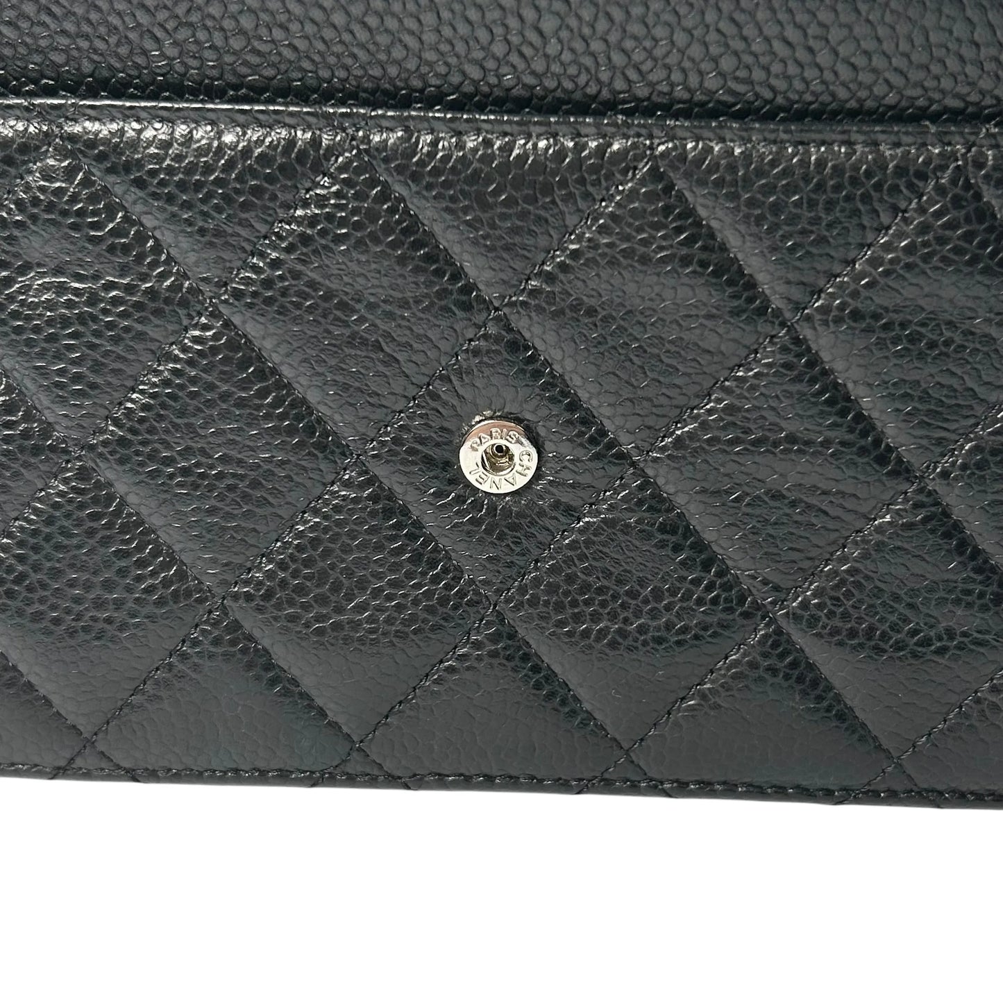 CHANEL マトラッセ キャビアスキン チェーンウォレット - ブラック - 34883