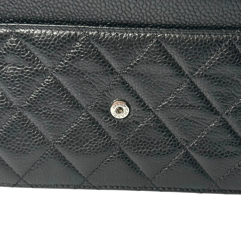 CHANEL マトラッセ キャビアスキン チェーンウォレット - ブラック - 34883