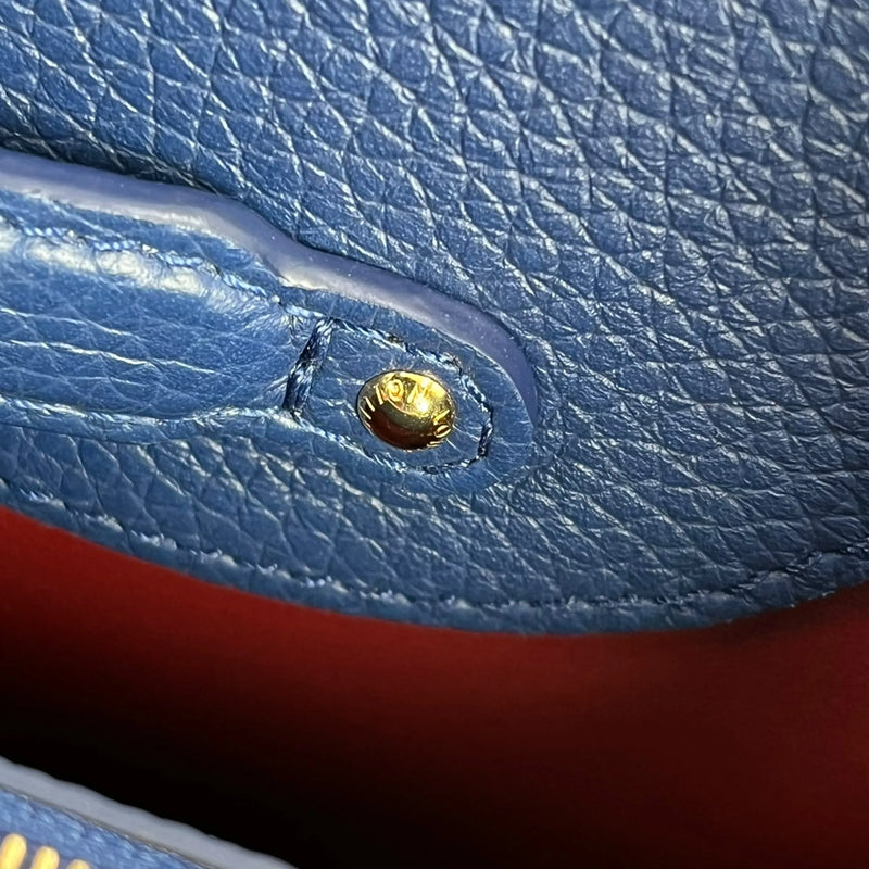Louis Vuitton Capucines MM Taurillon Leather Handbag - Navy Blue 