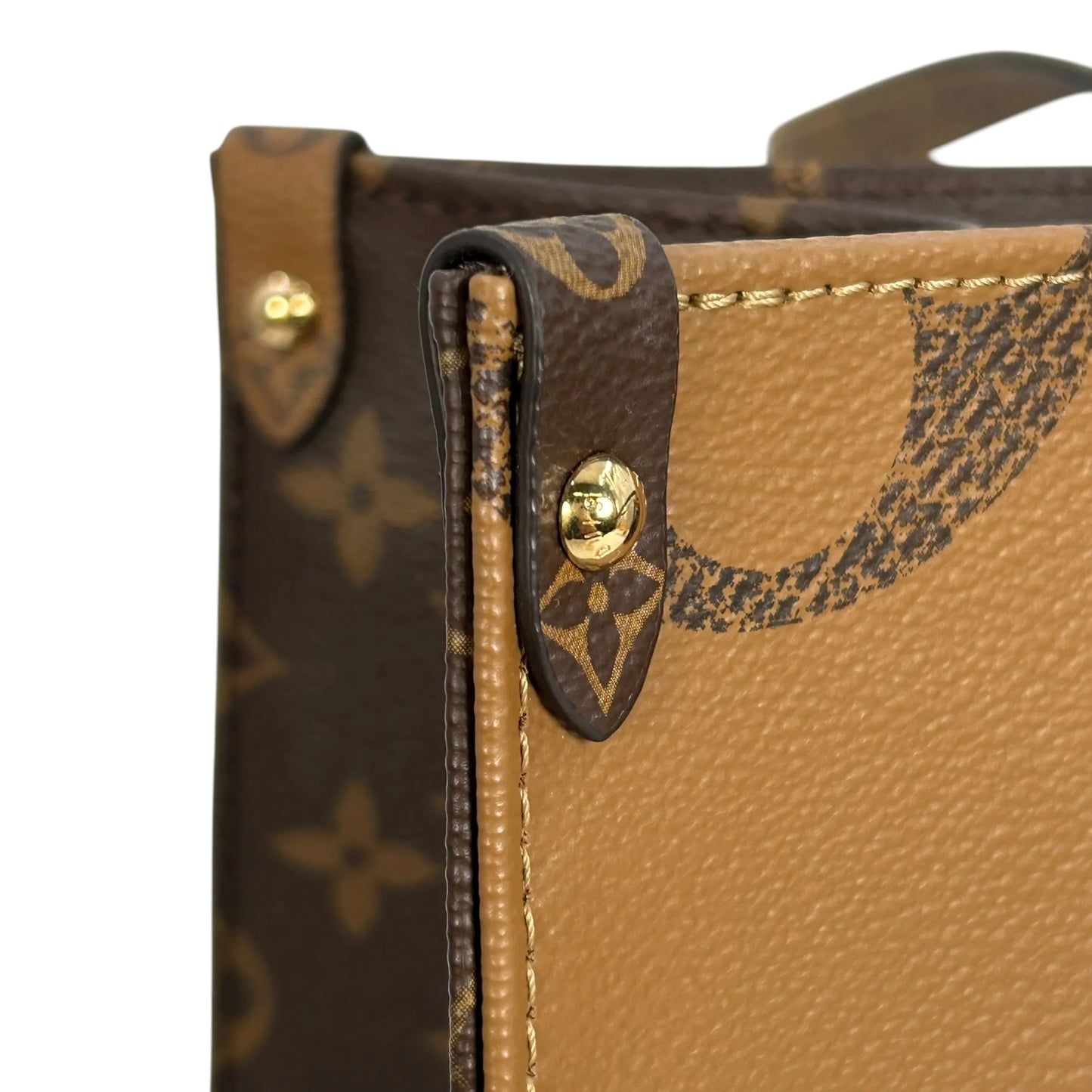 Louis Vuitton モノグラム キャンバス リバース ジャイアント オンザゴーMM ハンドバッグ ショルダーバッグ - ブラウン - 34948