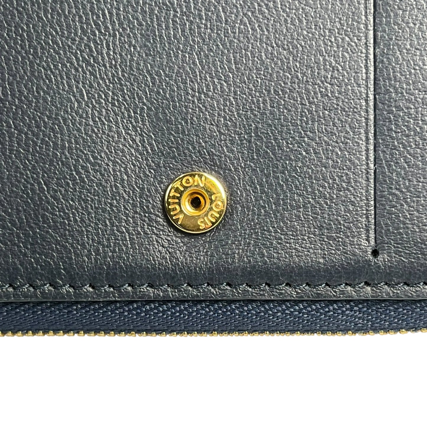 LOUIS VUITTON Portefeuille Lou Monogram Compact Wallet Bi-fold Wallet - Navy 