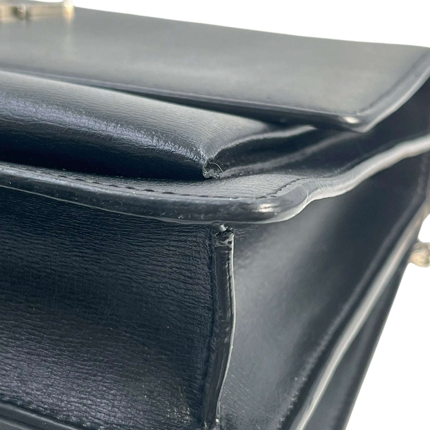 SAINT LAURENT サンセット ミディアム レザー チェーンショルダーバッグ - ブラック