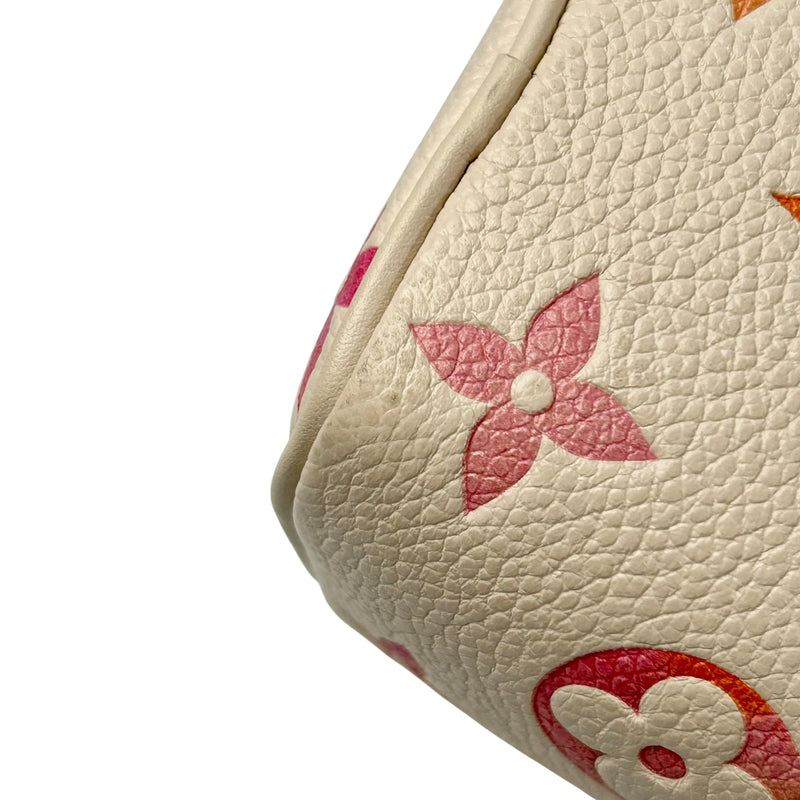 LOUIS VUITTON Nano Speedy Monogram Empreinte Handbag/Shoulder Bag - White 