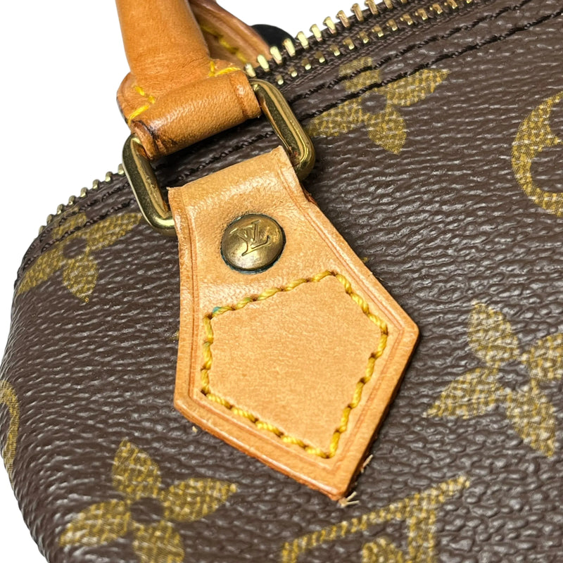 LOUIS VUITTON モノグラム ミニ スピーディ ハンドバッグ - ブラウン