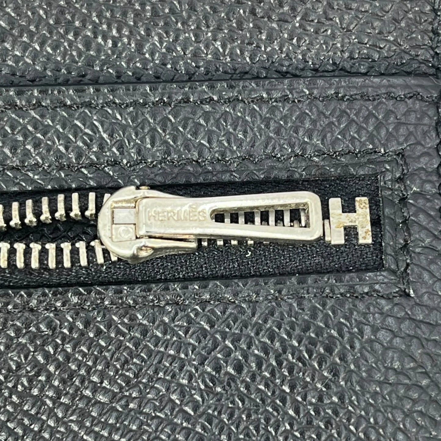 HERMES Bearn Souffle Epsom Leather Long Wallet (2014) - Black (R Stamp) 