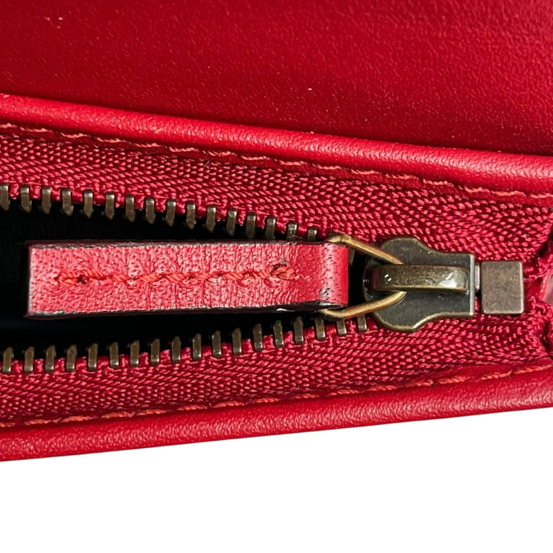 GUCCI GG Supreme Canvas Cherry Bifold Compact Wallet - Beige 