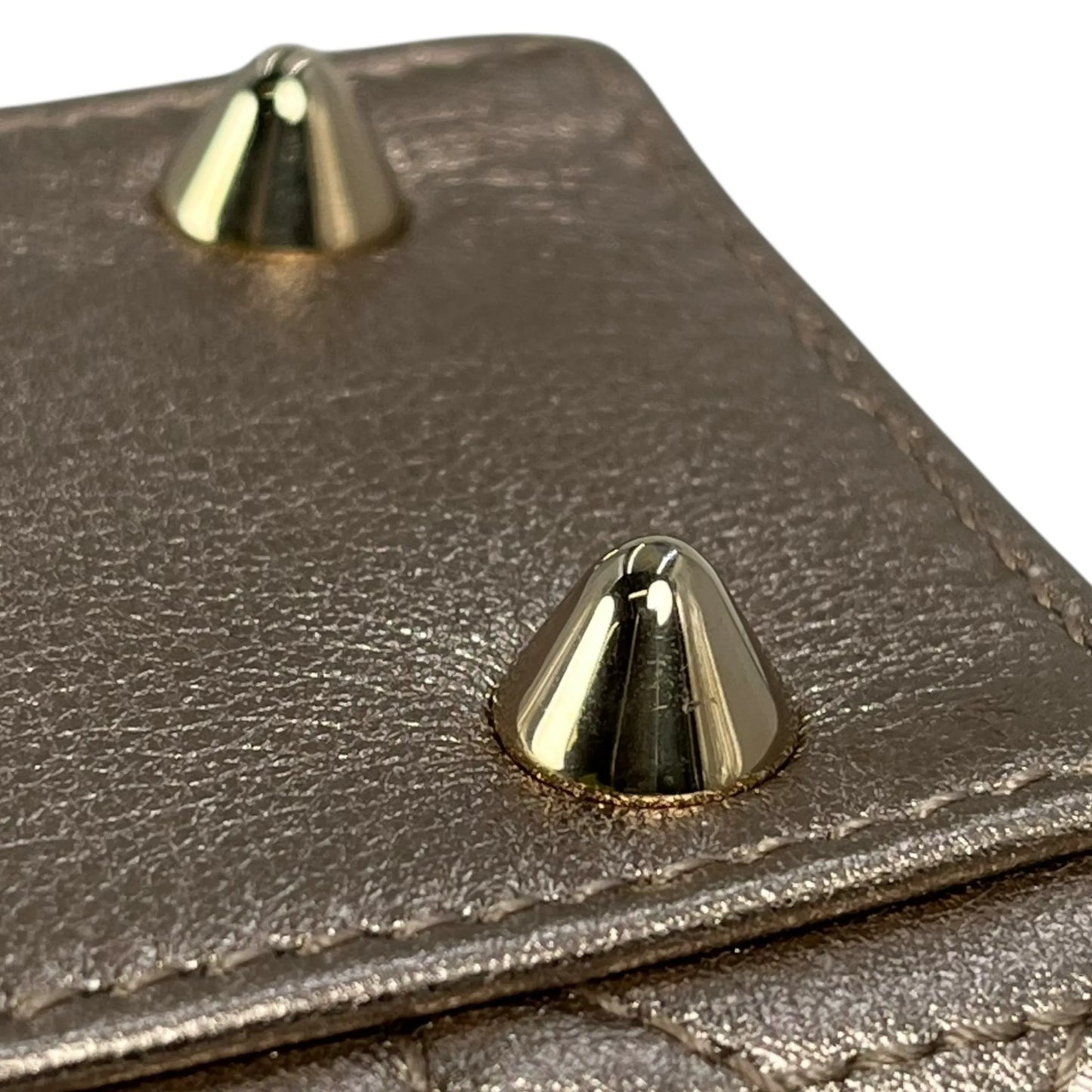 Christian Dior Lady Dior Cannage Calfskin Handbag/Shoulder Bag - Gold