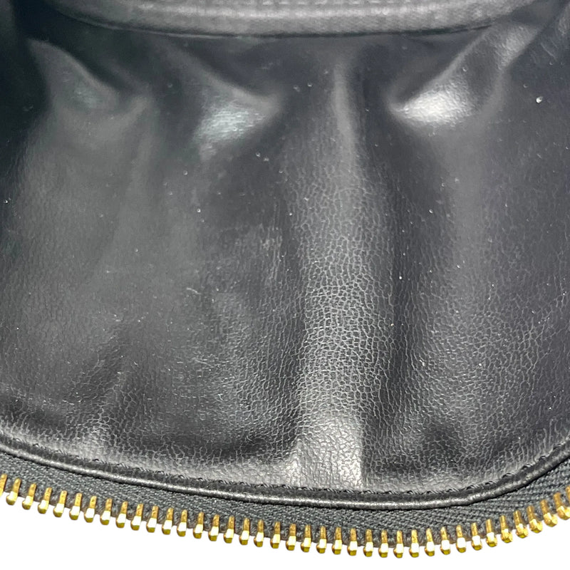 CHANEL キャビアスキン バニティバッグ ハンドバッグ - ブラック