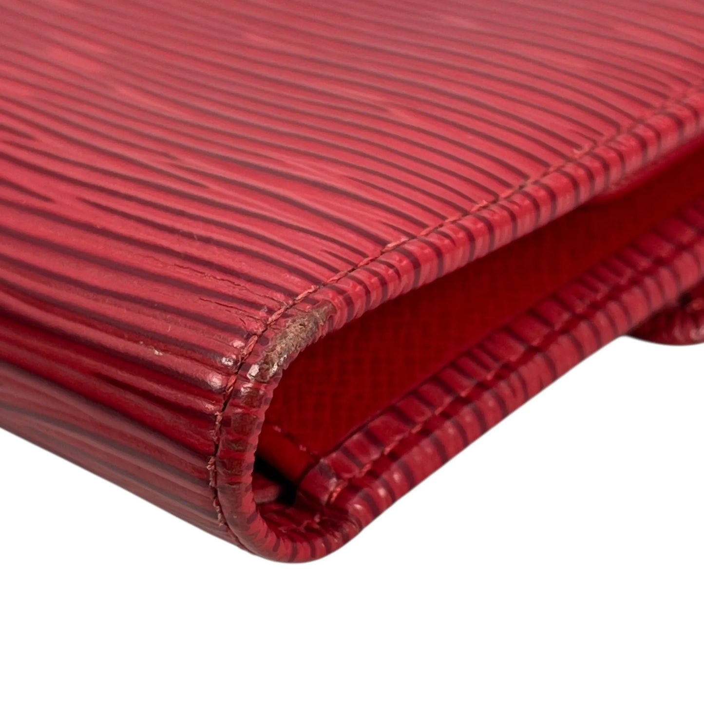 Louis Vuitton ポルトレゾール エテュイ パピエ エピレザー 三つ折り財布 コンパクトウォレット - レッド