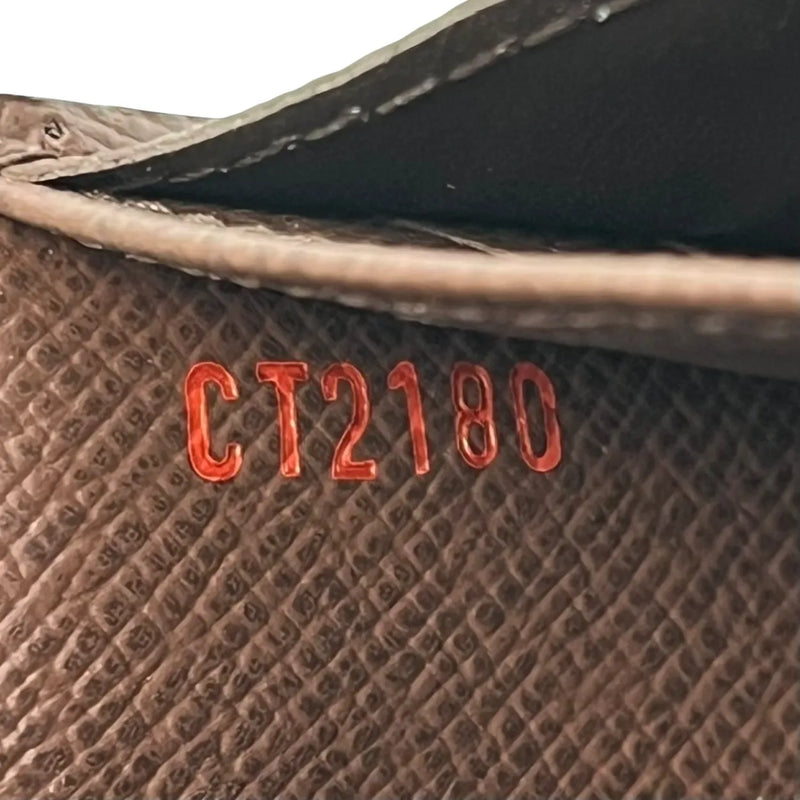 Louis Vuitton Sarah Damier Ebene Portefeuille Long Wallet - Brown 