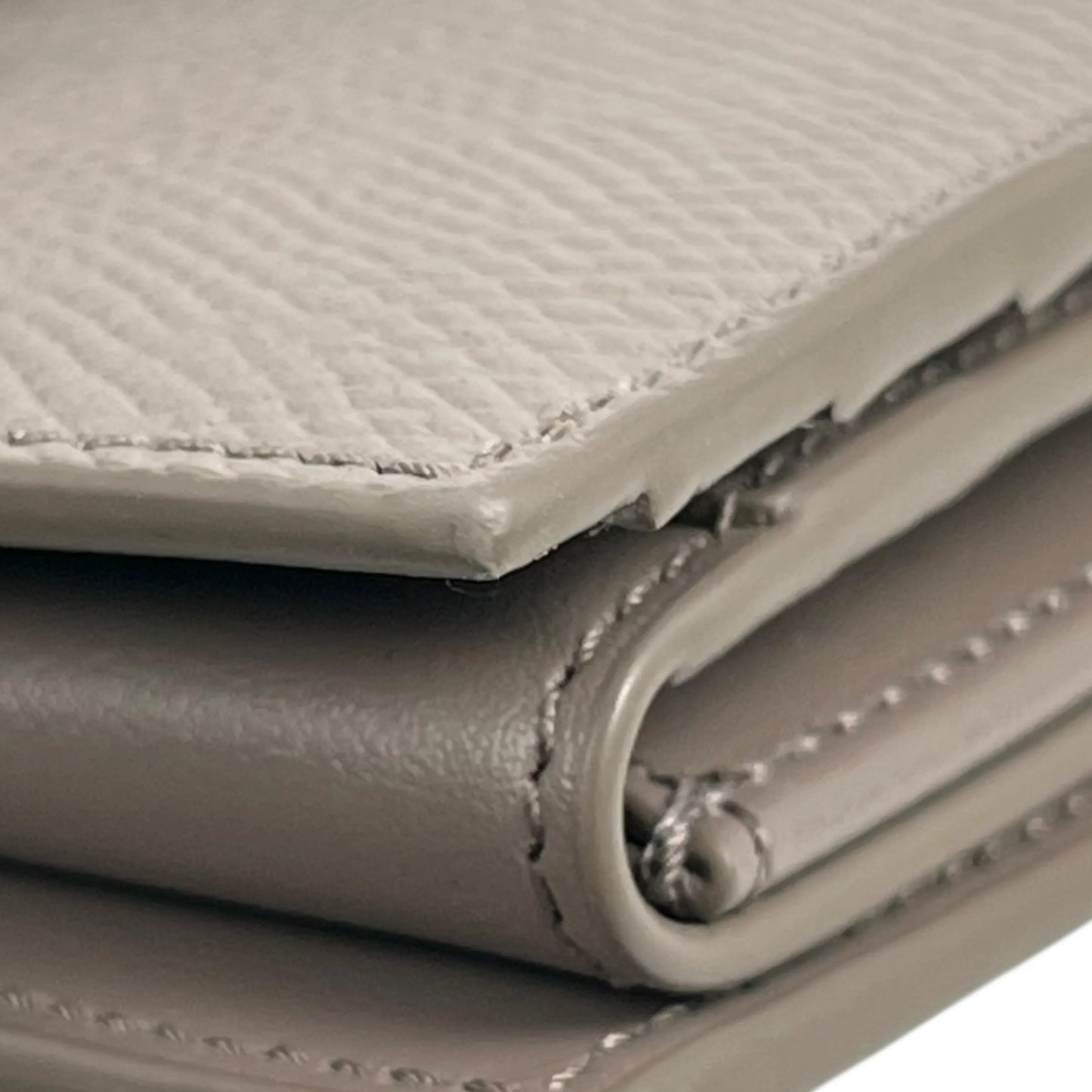 CELINE Small Strap Wallet in Calfskin, Bifold Compact Wallet - Gray 