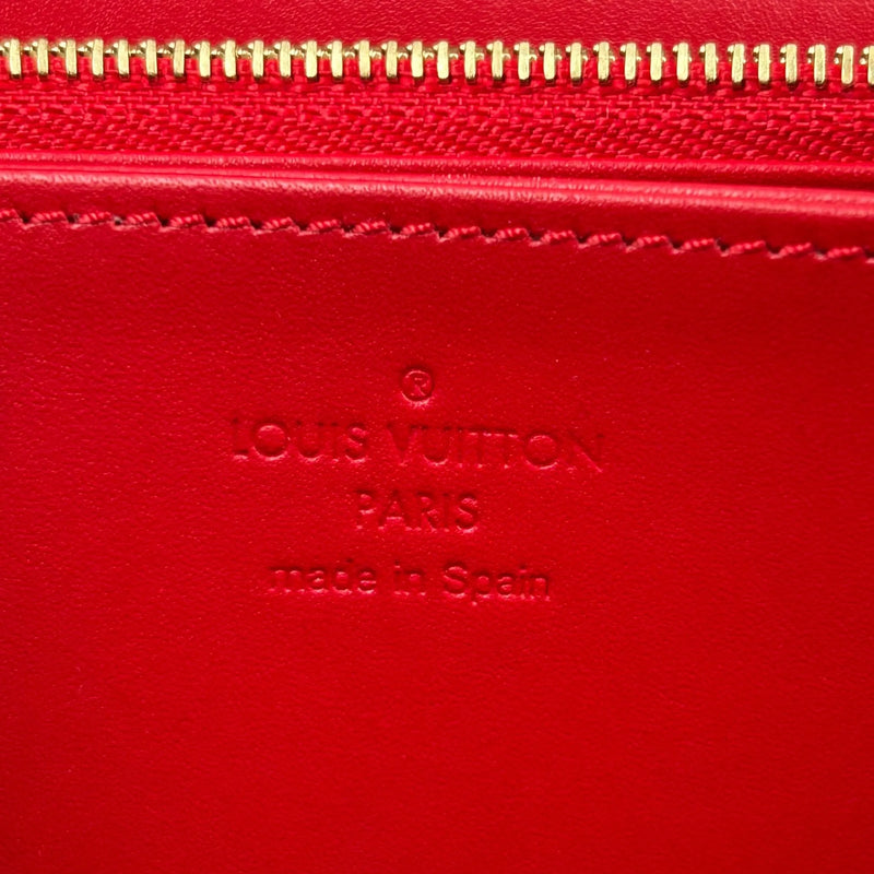 Louis Vuitton Monogram Vernis Zippy Wallet Long Wallet - Red 