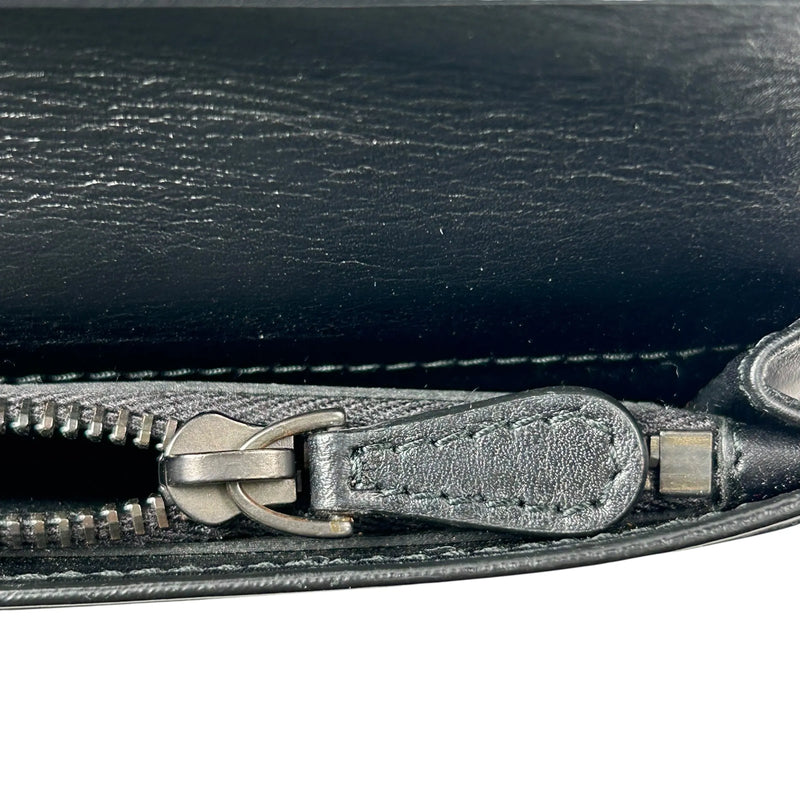 BOTTEGA VENETA Intrecciato Leather Bi-fold Long Wallet - Black 