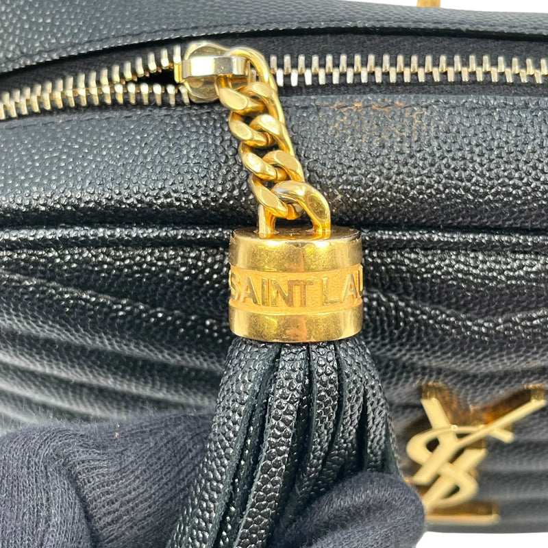 Saint Laurent Lou Mini Bag Calfskin Chain Shoulder Bag - Black 